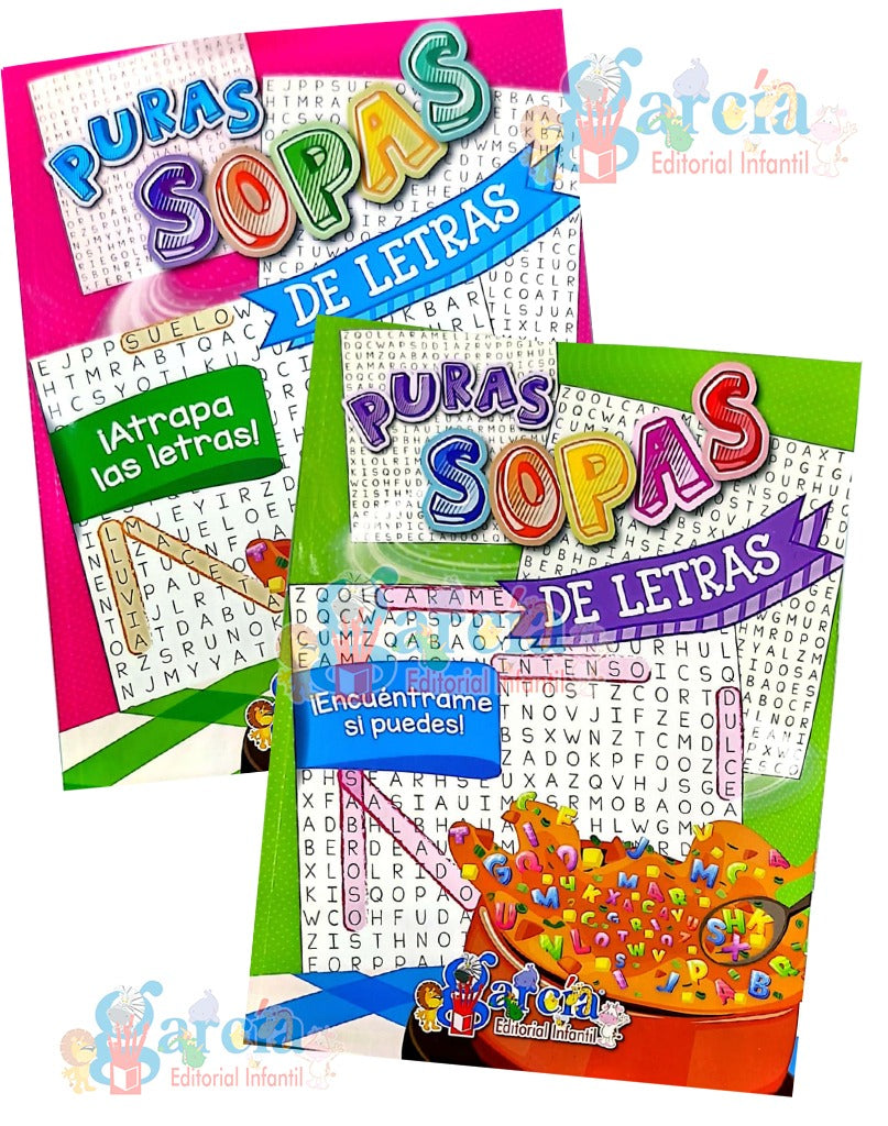 Puras Sopas de Letras MAYUSCULAS 2 PZS