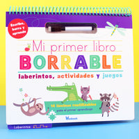 LIBRO BORRABLE LABERINTOS, ACTIVIDADES Y JUEGOS
